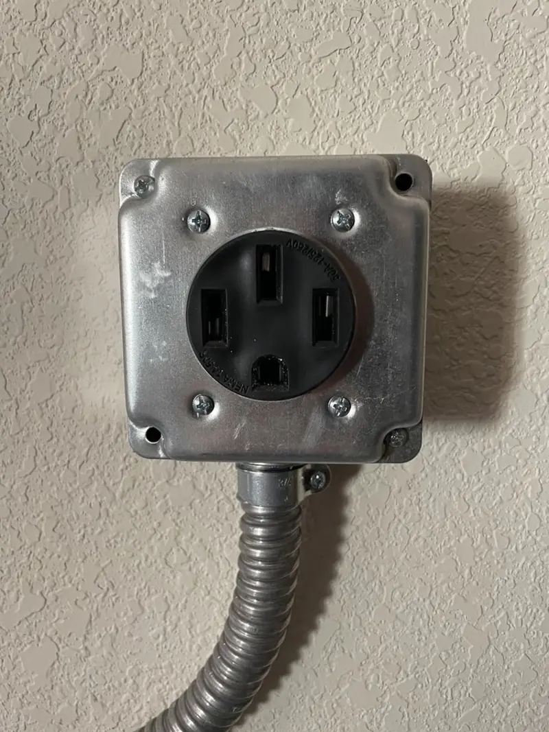 NEMA 14-50 outlet installed for Smart Home Electrical in Syracuse
